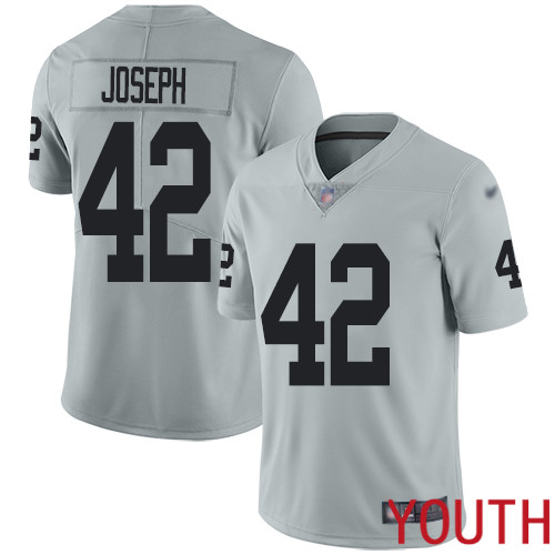 Oakland Raiders Limited Silver Youth Karl Joseph Jersey NFL Football 42 Inverted Legend Jersey